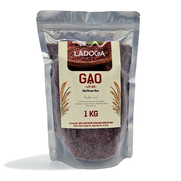 Gạo lứt đỏ hữu cơ LADOGA đóng túi 500gam và 1000 gam