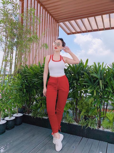 (Có ảnh thật)Set thể thao 3 lỗ croptop viền