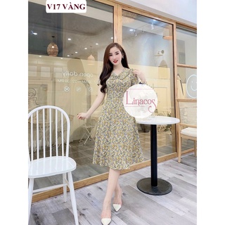 váy đầm lụa dạo phố dự tiệc V17