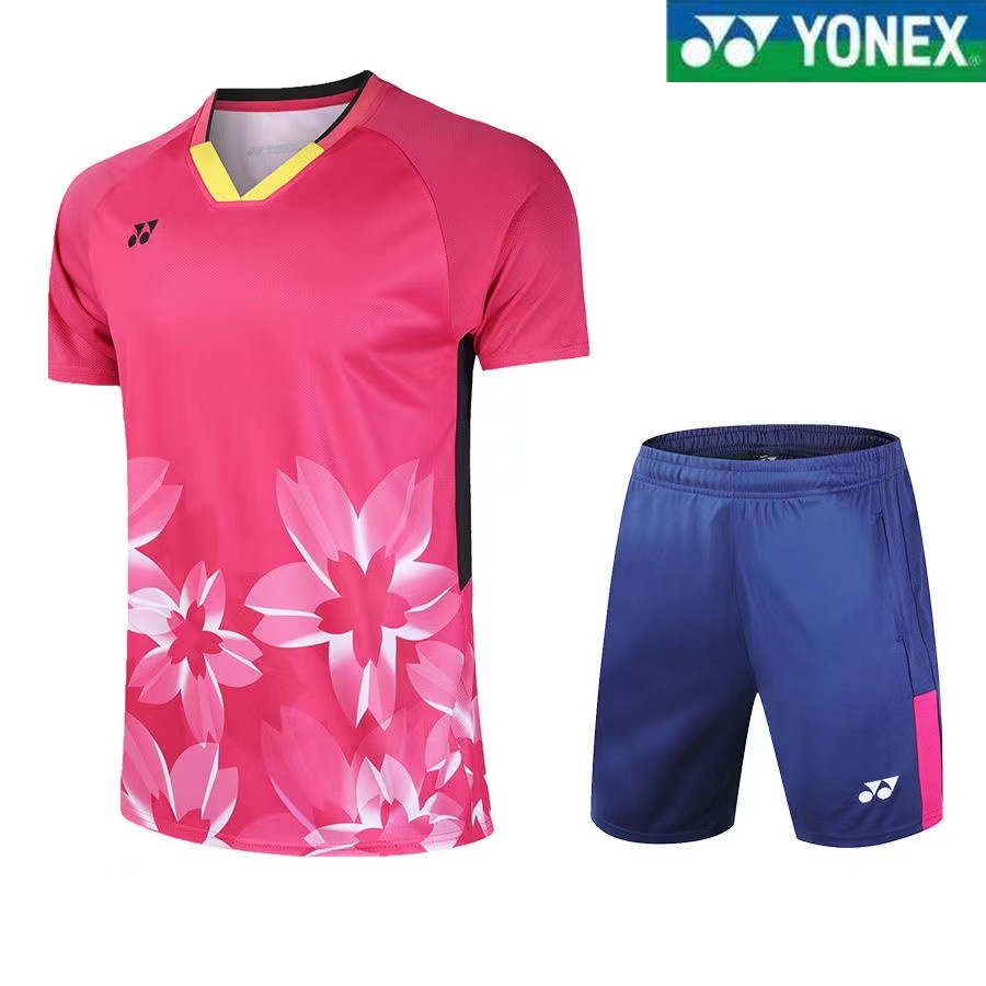 Bộ Đồ Thể Thao Cầu Lông Yonex Tay Ngắn Thấm Hút Mồ Hôi Thoáng Khí Nhanh Khô Cho Nam Và Nữ