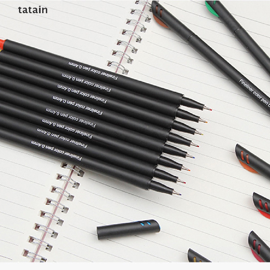 [TAT] 12pcs Color Pen Set Fine Line Drawing Pen Porous Fine Point Markers CVX