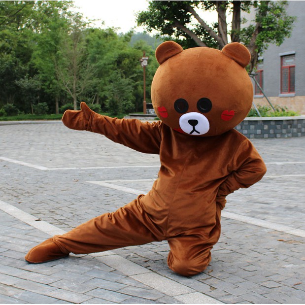 Mascot gấu Brown - gấu lầy tik tok cao cấp