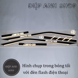 Tem xe SH - Tem chỉ AMG phản quang màu Đen - Tem SH chế