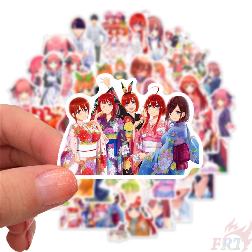 Set 100 miếng dán trang trí họa tiết hoạt hình The Quintessential Quintuplets A