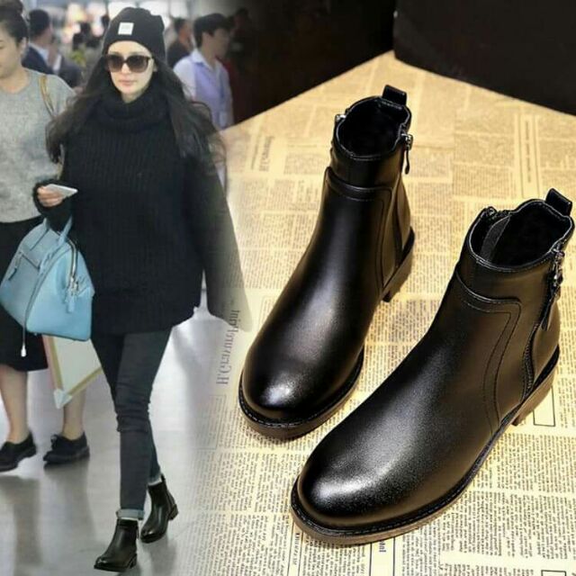 Boot nữ thời trang kiểu dáng phong cách , chất da mềm QCNP741