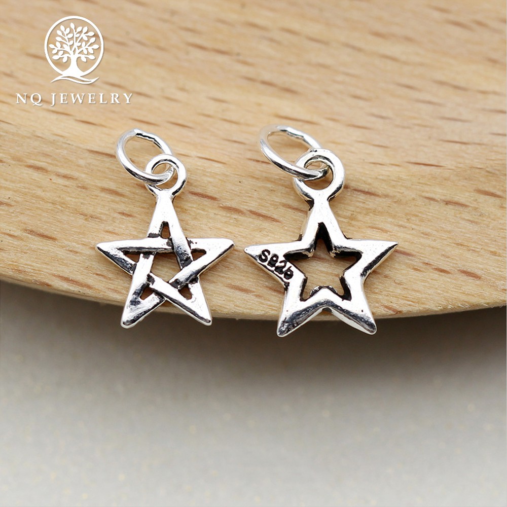 Charm bạc mặt ngôi sao năm cánh - NQ Jewelry