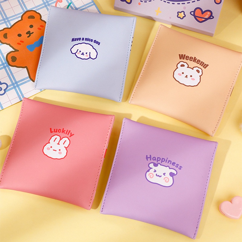 Túi Đựng Đồ Vệ Sinh Cá Nhân Cỡ Lớn Họa Tiết Hoạt Hình Thỏ Gấu Hàn Quốc Cho Nữ