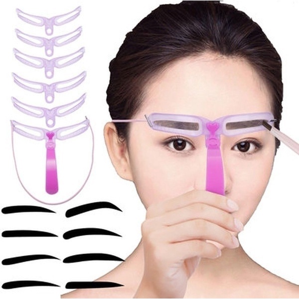 Bộ 8 Khuôn Hỗ Trợ Kẻ Lông Mày Có Thể Tái Sử Dụng