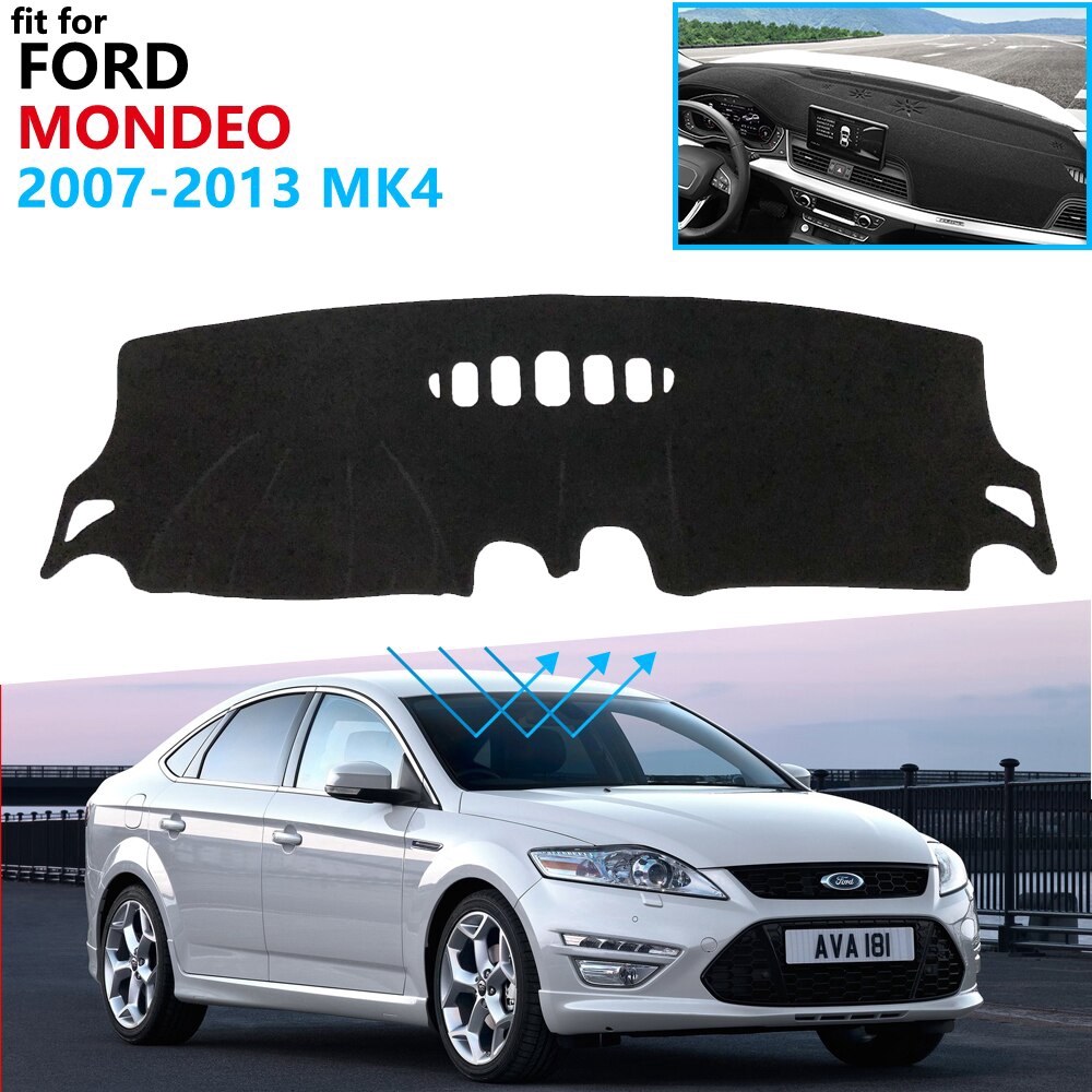 Bảng điều khiển Vỏ bảo vệ cho Ford Mondeo MK4 2007 ~ 2013 Phụ kiện xe hơi Bảng điều khiển Tấm thảm che nắng 2008 2009 2010 2011 2012