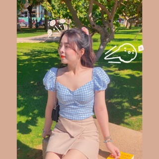 Lily Top ( áo croptop tay phồng )