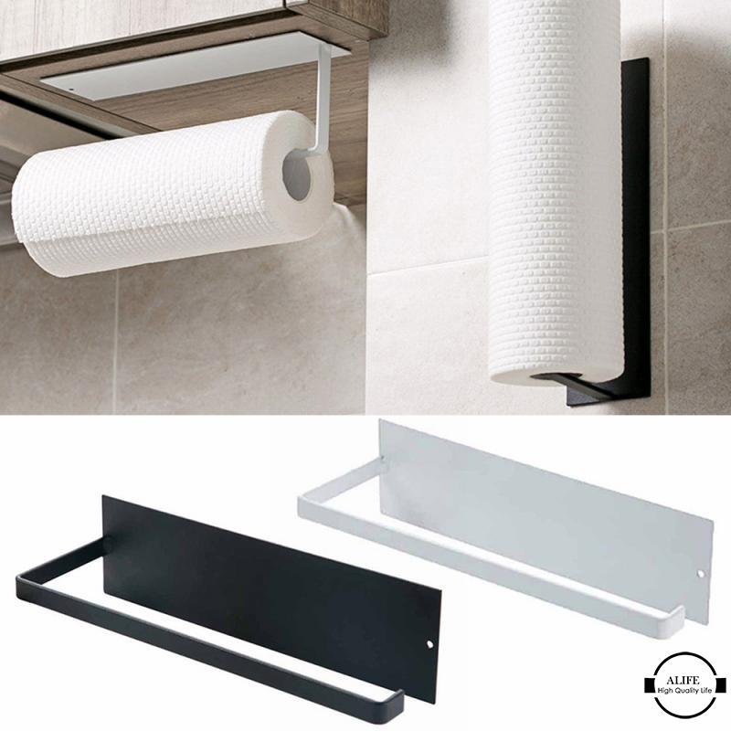 Giá Đỡ Cuộn Khăn Giấy Gắn Dưới Tủ Không Cần Khoan Lỗ Cho Nhà Bếp Nhà Tắm