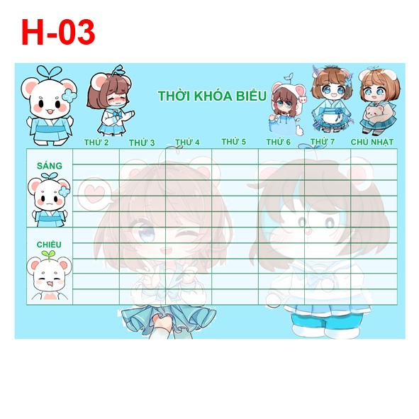 Thời khóa biểu Hero Team các mẫu đẹp