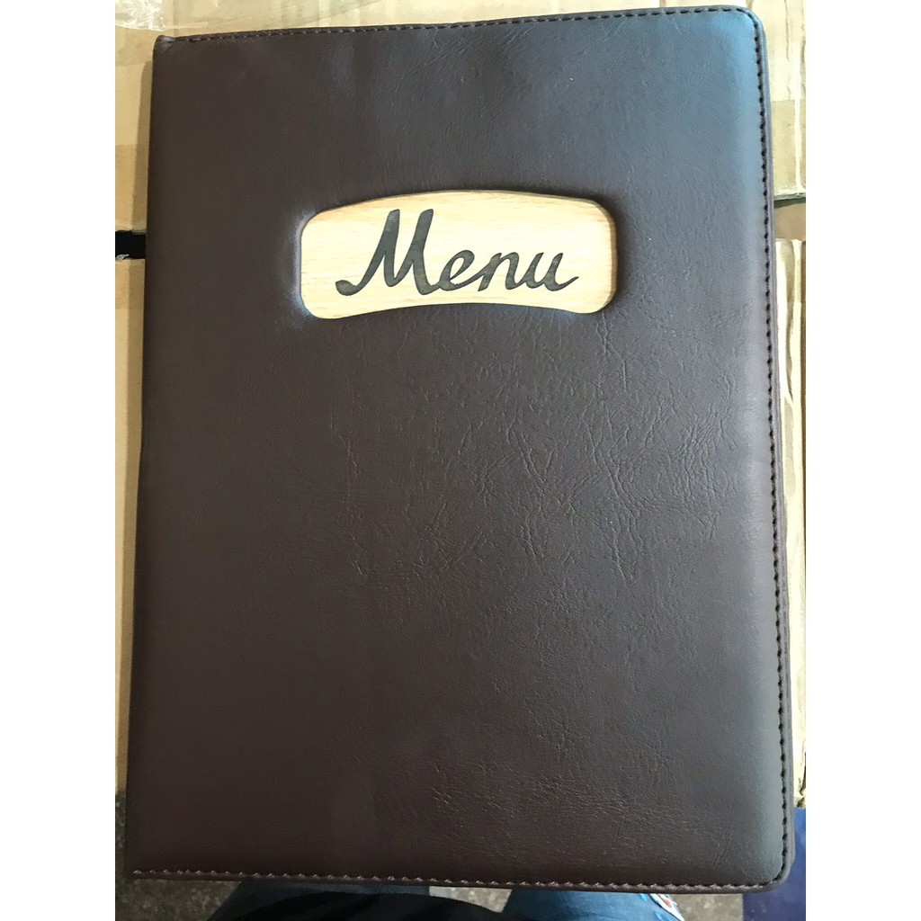 Menu A4 10 Lá Quyển Da 205