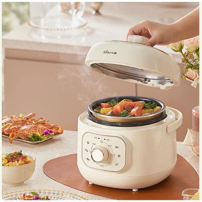 (BẢO HÀNH 12 THÁNG)Nồi áp suất điện đa năng YLB-A20U1 2L Nấu Cháo, Ninh Xương Siêu Tiện Lợi