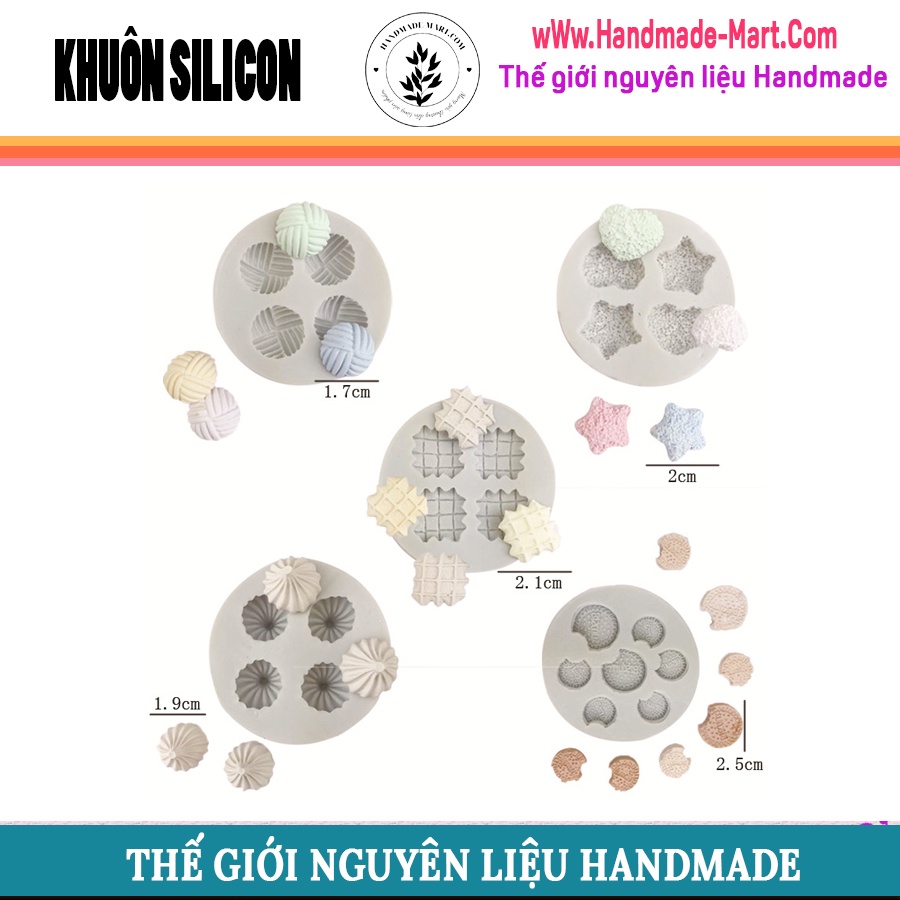 Khuôn silicon làm bánh quy và socola đủ loại chuẩn DIY - HM049