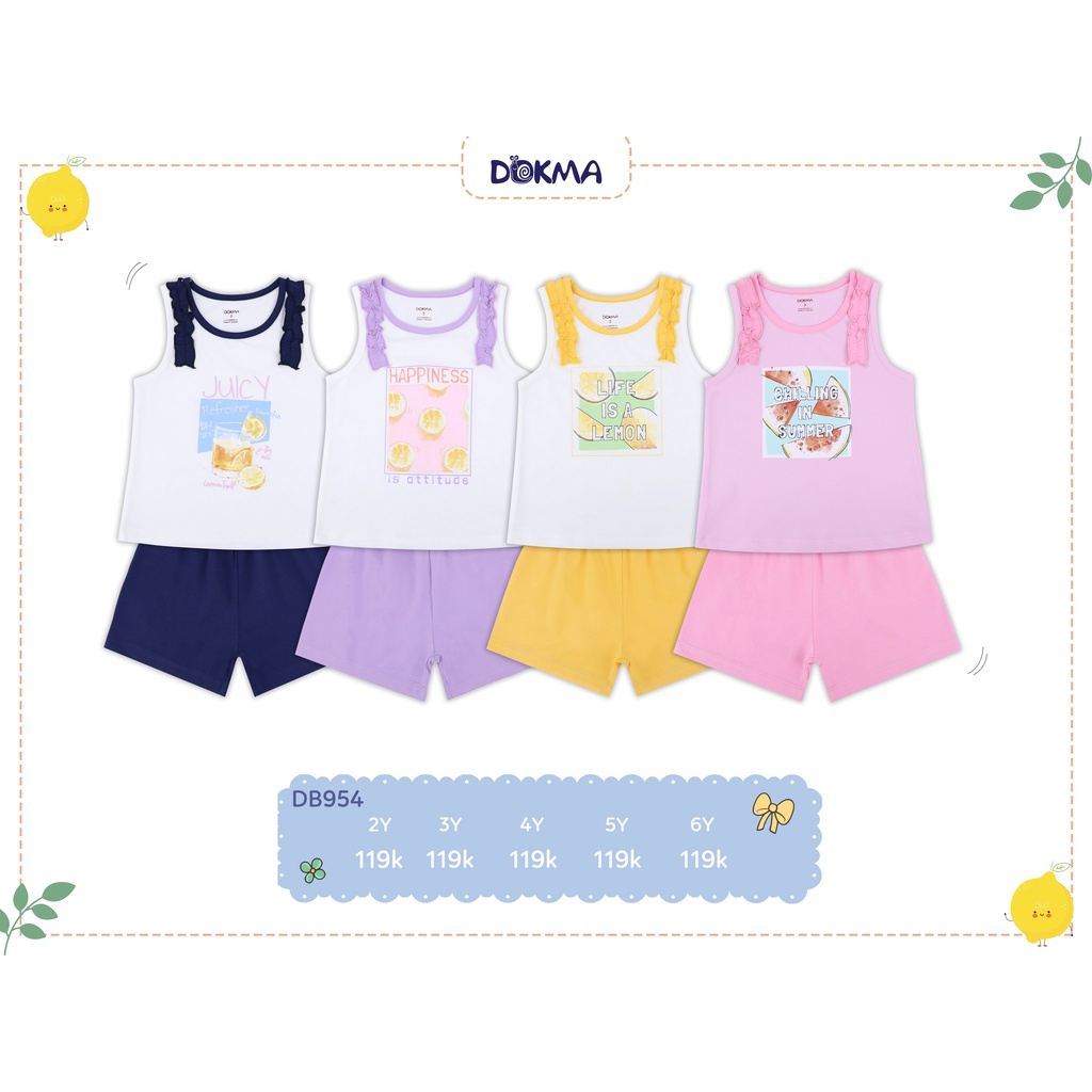 Bộ ba lỗ / sát nách cotton cho bé - DOKMA