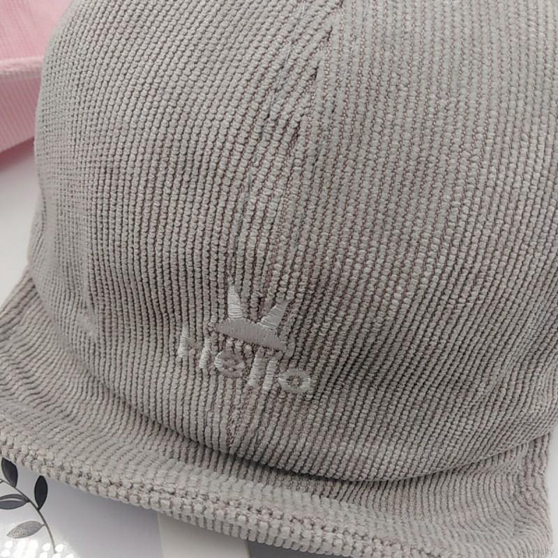 Mũ cotton thêu chữ trang trí tai thỏ xinh xắn cho bé