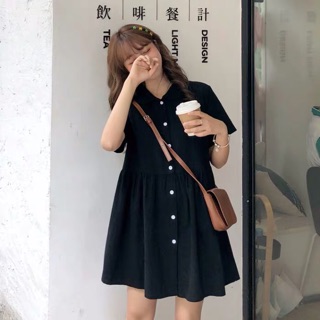 Váy bạn thân đen trơn basic ulzzang dáng xoè