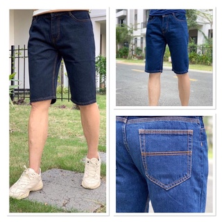 Quần shorts jeans nam, Quần đùi nam ống suông trung niên vải đẹp, cao cấp bigsize combo 3 quần