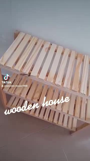 KỆ GIÀY GỖ 3 TẦNG SIZE 60CM - 3T60 - GỖ THÔNG - MÀU TỰ NHIÊN | BigBuy360 - bigbuy360.vn