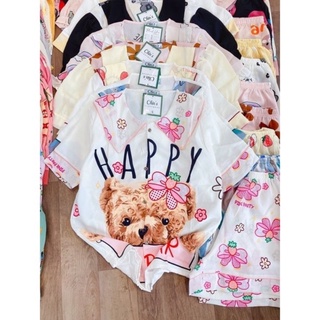 Bộ pijama lụa mango hàng Chin's tay cộc quần đùi
