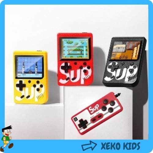 Máy chơi game cầm tay 4 nút mini S.u.p 400 trò vui nhộn chơi được 2 người Xeko 36