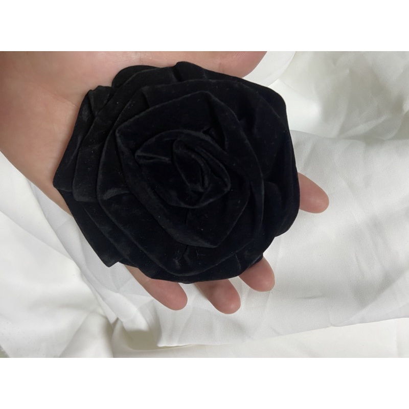 Hoa hồng trang trí gắn áo váy túi ví side 10cm hoa làm bằng vải nhung cứng budanh dày dặn mịn đẹp