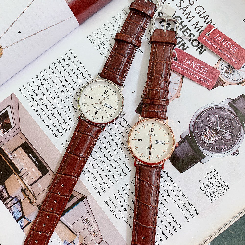 Đồng hồ nam JANSSE chất da xịn mềm mại, phong cách cổ điển và thanh lịch dễ dàng phối đồ, đi chơi. Mã MY03 | BigBuy360 - bigbuy360.vn