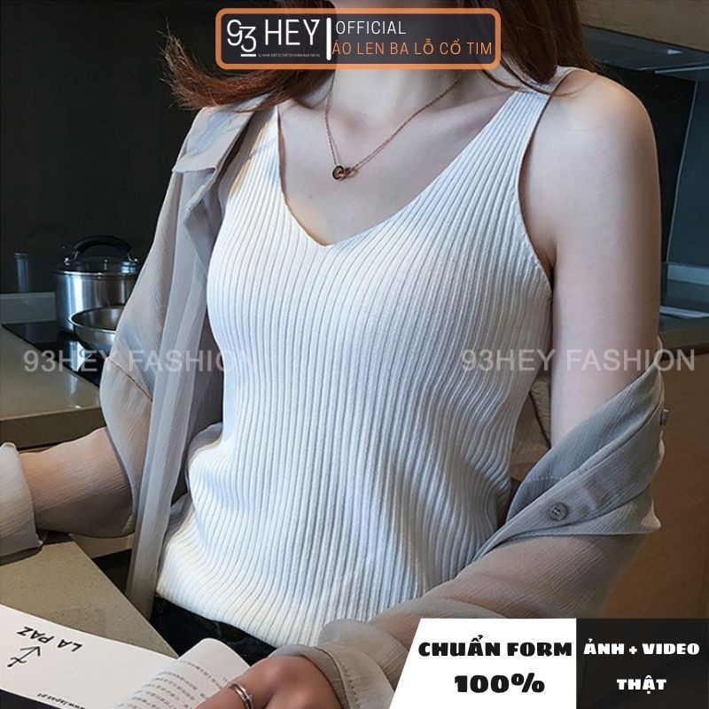 Áo Len Tăm Sát Nách Cổ Tim Ba Lỗ Hàng Quảng Châu 93HEY LBL01