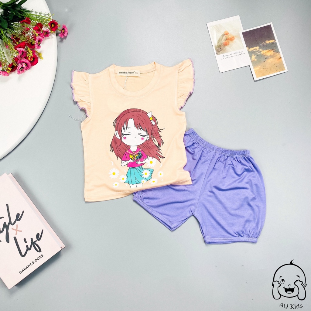 [BÉ 8-20kg] Bộ cánh tiên minkymom thun lạnh bé gái - bánh bèo, dễ thương BCT2