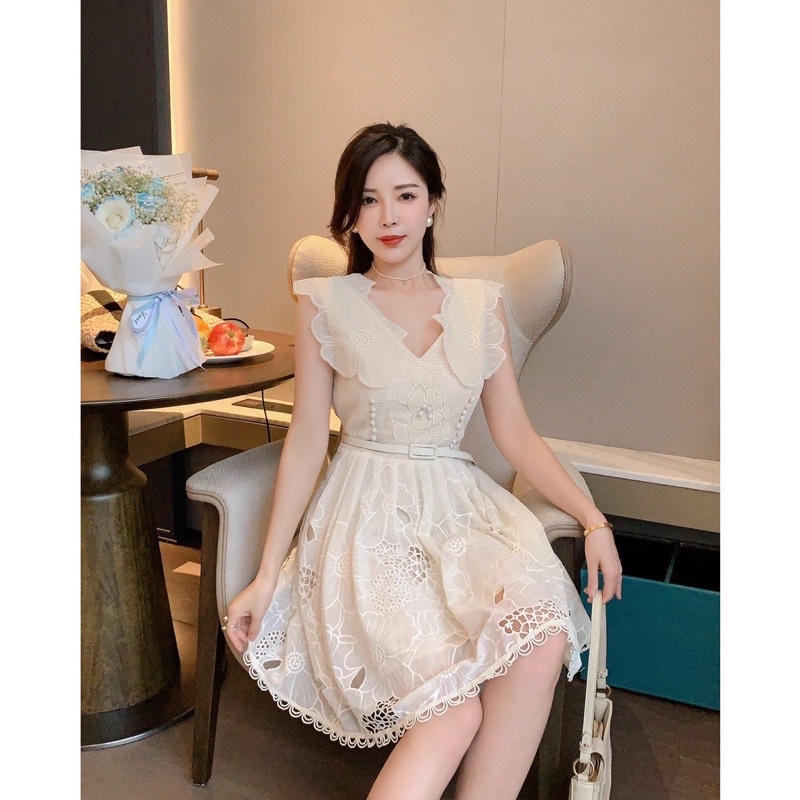 Đầm ren chuẩn hãng bao xịn kèm belt