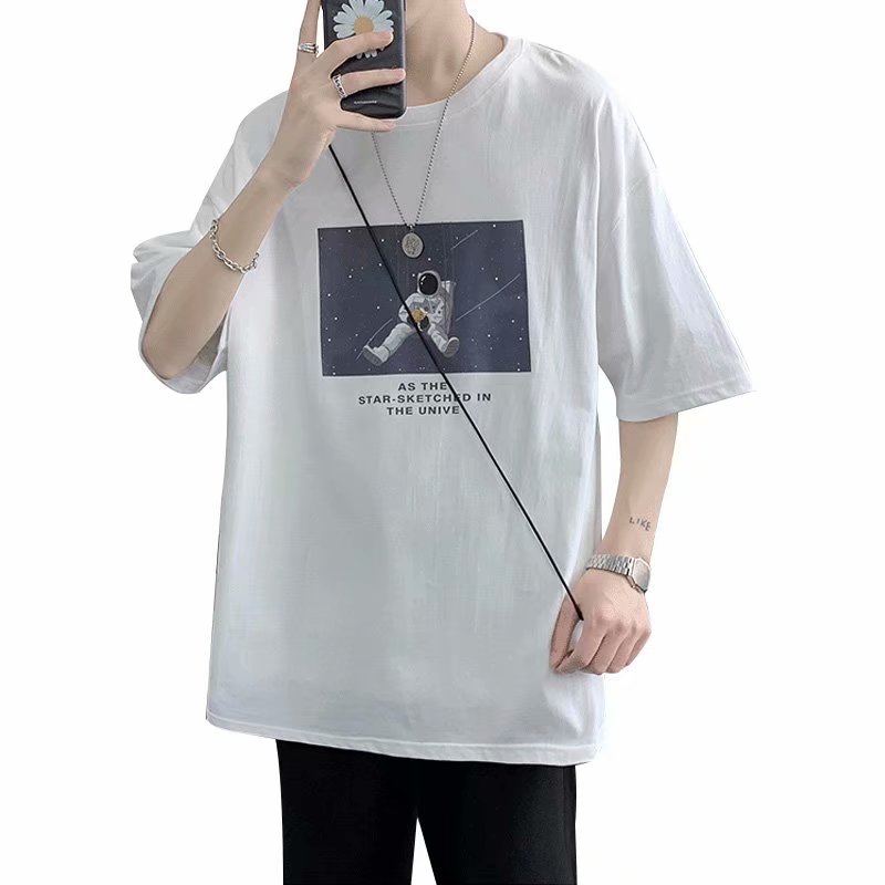 Áo Thun Nam Tay Ngắn Cổ Tròn Phong Cách Hàn Quốc Năng Động (S-5XL)