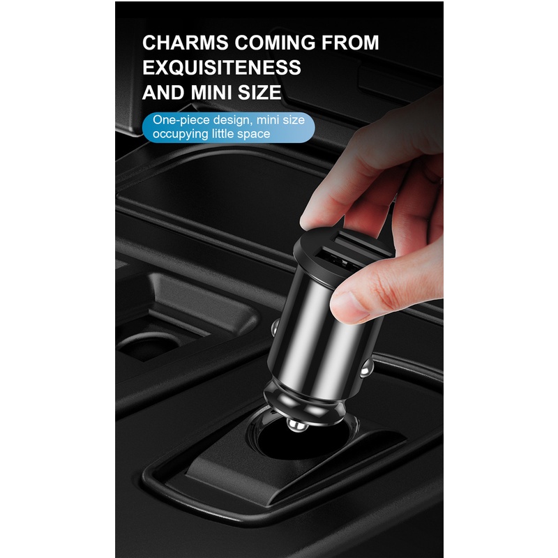 Twitch Dual USB Car Charger QC 3.0 Fast Charging Mini Adapter