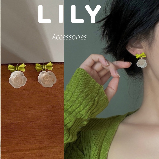 Khuyên Tai Nữ Hình Bông Hoa Trà Phong Cách Cổ Điển V2.47