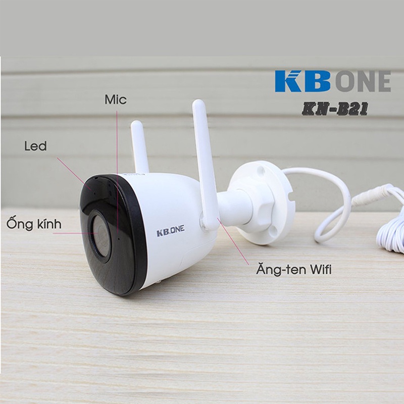 Camera Wifi Siêu Nét 4Mp Ngoài Trời KBVision KBOne KN-KN-B41 Hoặc 2Mp Kbone KN-B21 2Mp -Hàng Chính Hãng