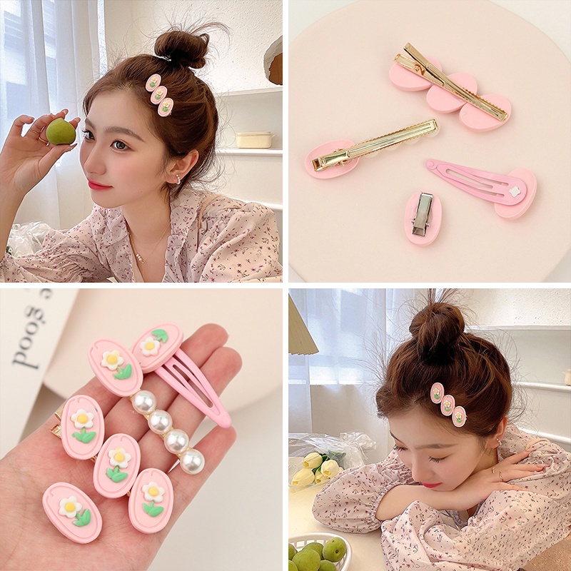 Kẹp Tóc Hình Hoa Đính Ngọc Trai Thời Trang Cho Nữ