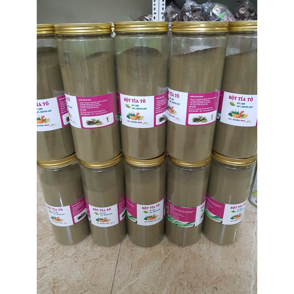 Bột tía tô sấy lạnh nguyên chất (Hộp sang trọng 500g), bột tía tô nguyên chất, hàng loại 1, chất lượng, uy tín