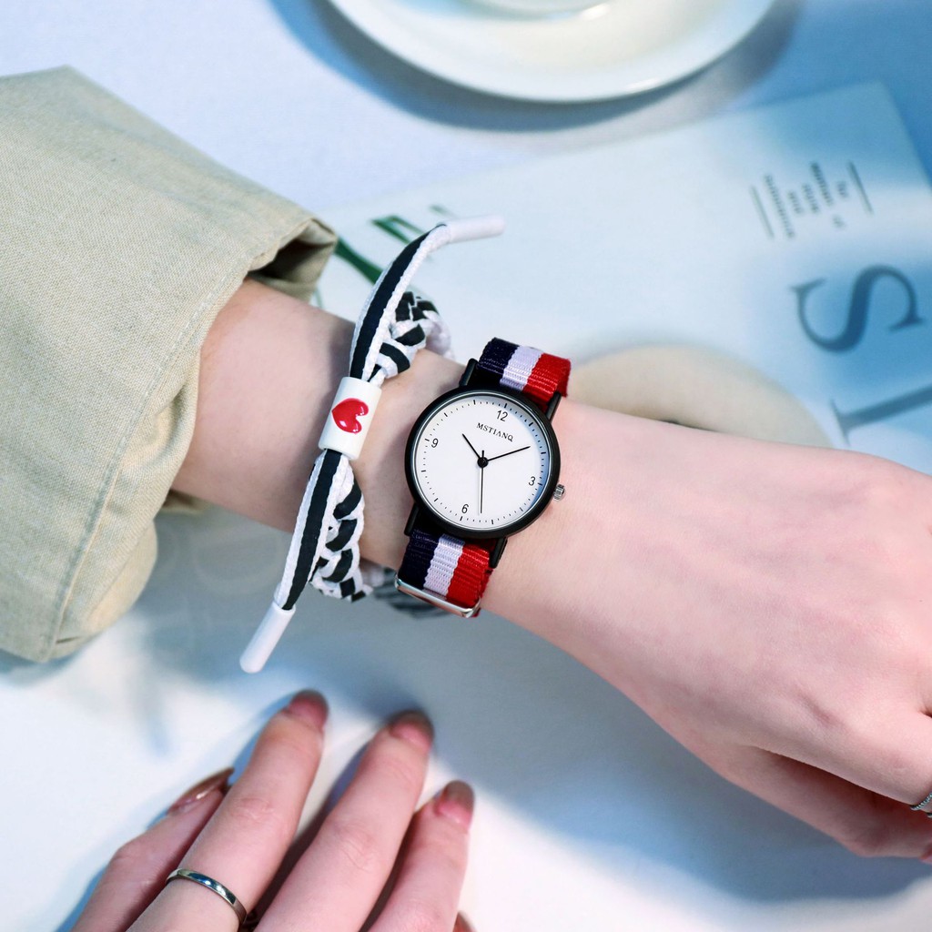 Đồng hồ thời trang nam nữ Mstianq MS30 dây dù siêu bền, phong cách Hàn Quốc, cá tính | BigBuy360 - bigbuy360.vn