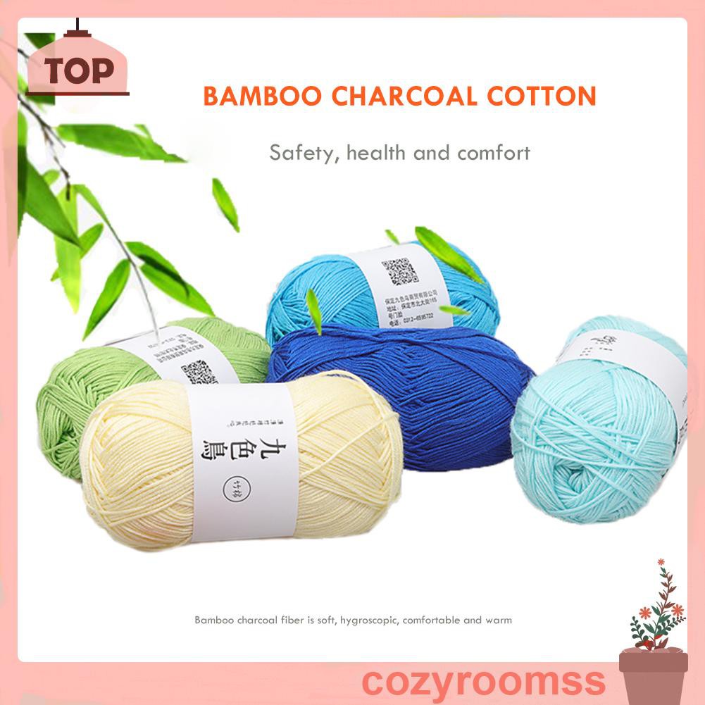 1 Cuộn 6 Cuộn Len Sợi Tre Cotton Đan Quần Áo Em Bé