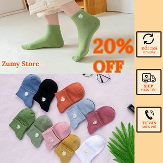 Set 5 đôi tất vớ xinh hình cúc họa mi dễ thương, tất cổ cao zumy stotre