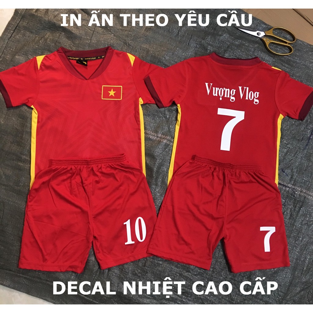 Bộ quần áo Việt nam vô địch mới nhất năm 2022 có size từ 10-90kg.Có size đại 2XL.XXL