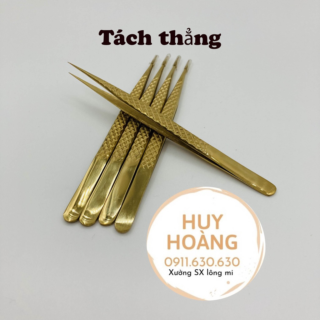 Nhíp tách pakistan vàng thẳng _dụng cụ nối mi_Huyhoangmi