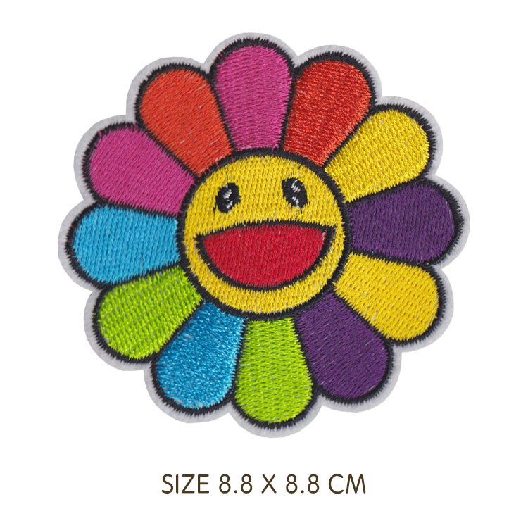 Sticker vải, patch ủi Hoa mặt trời kaikai kiki mã 366