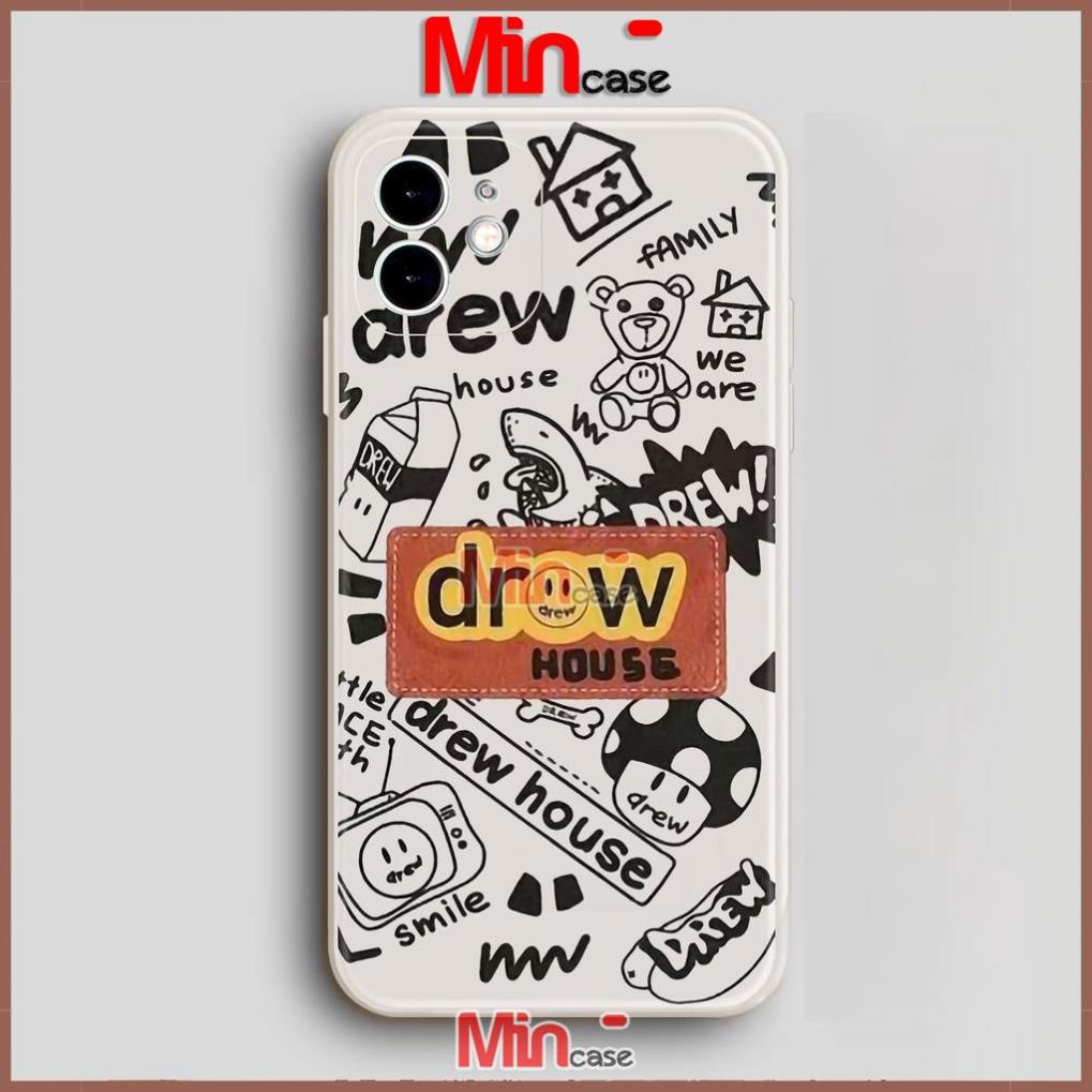 Ốp lưng iPhone Drew cạnh viền vuông silicon mềm dẻo cho iphone 6/6s/7/8/X/XS/XR/11/12/13 Pro Plus Max cute dễ thương đẹp