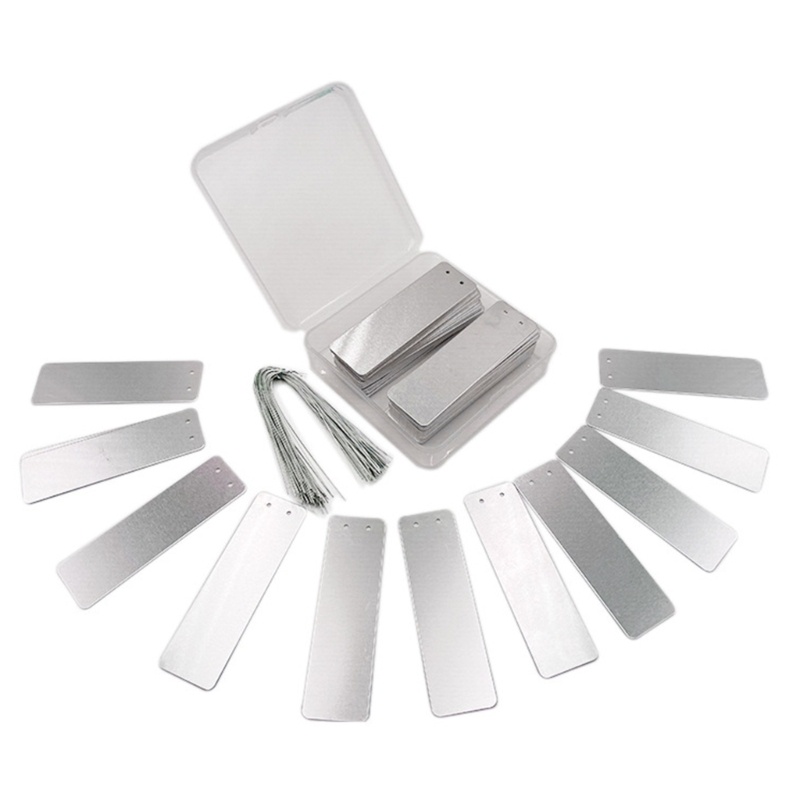 Set 50 Thẻ Ghi Chú Hai Mặt Bằng Kim Loại Sử Dụng Ngoài Trời