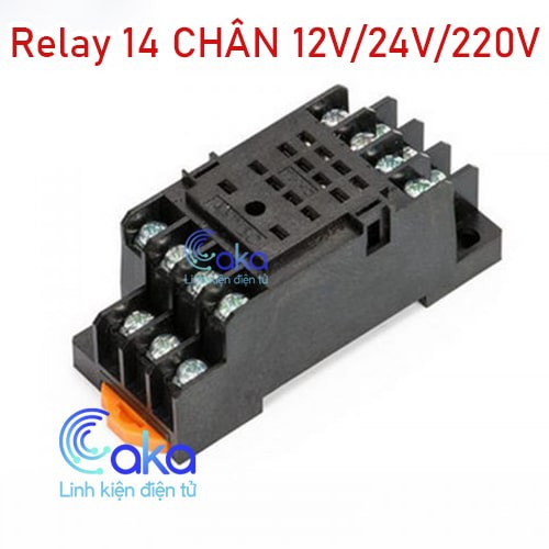 Relay Omron 12V 24V 220V 5A 14P KÈM ĐẾ