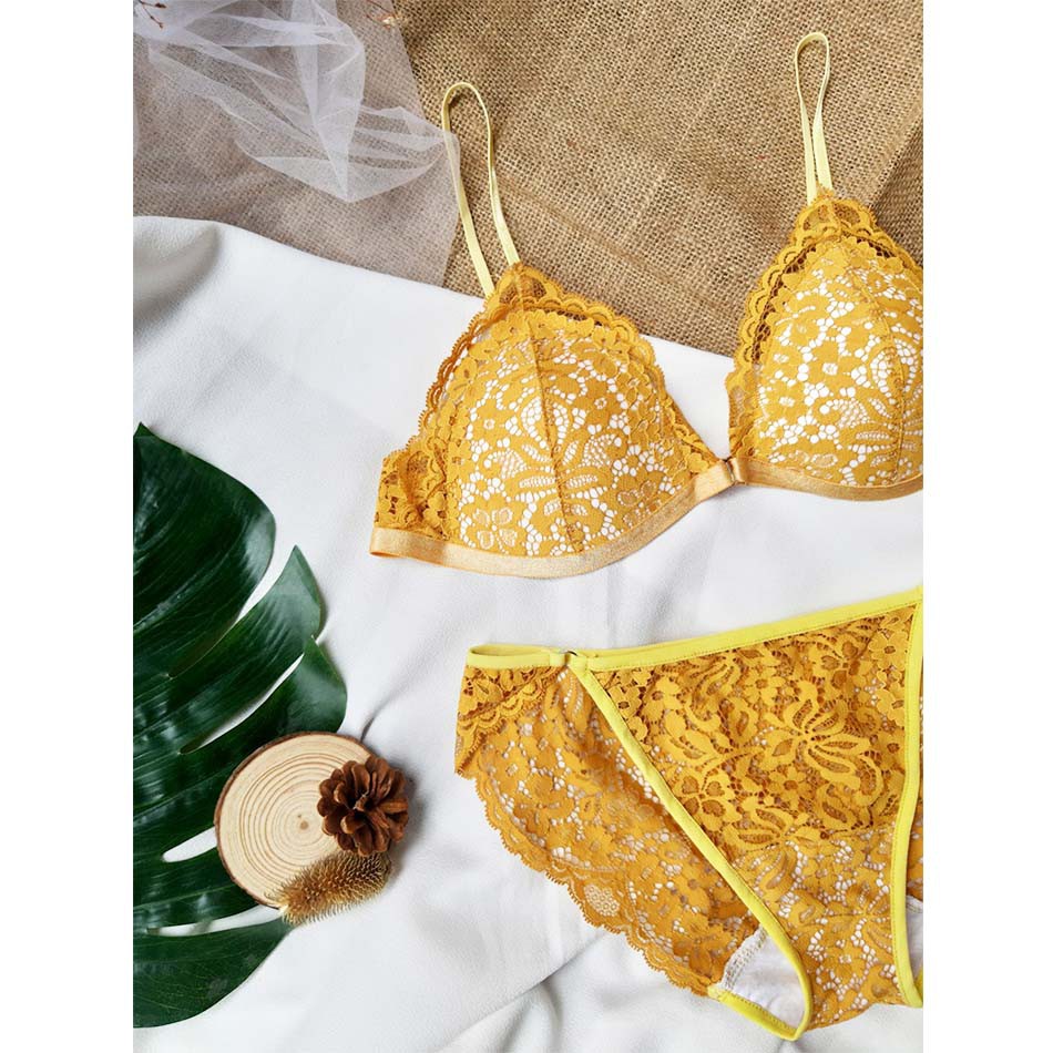 [GIÁ GỐC] Bộ bralette viền dây 2 màu hàng thiết kế độc quyền