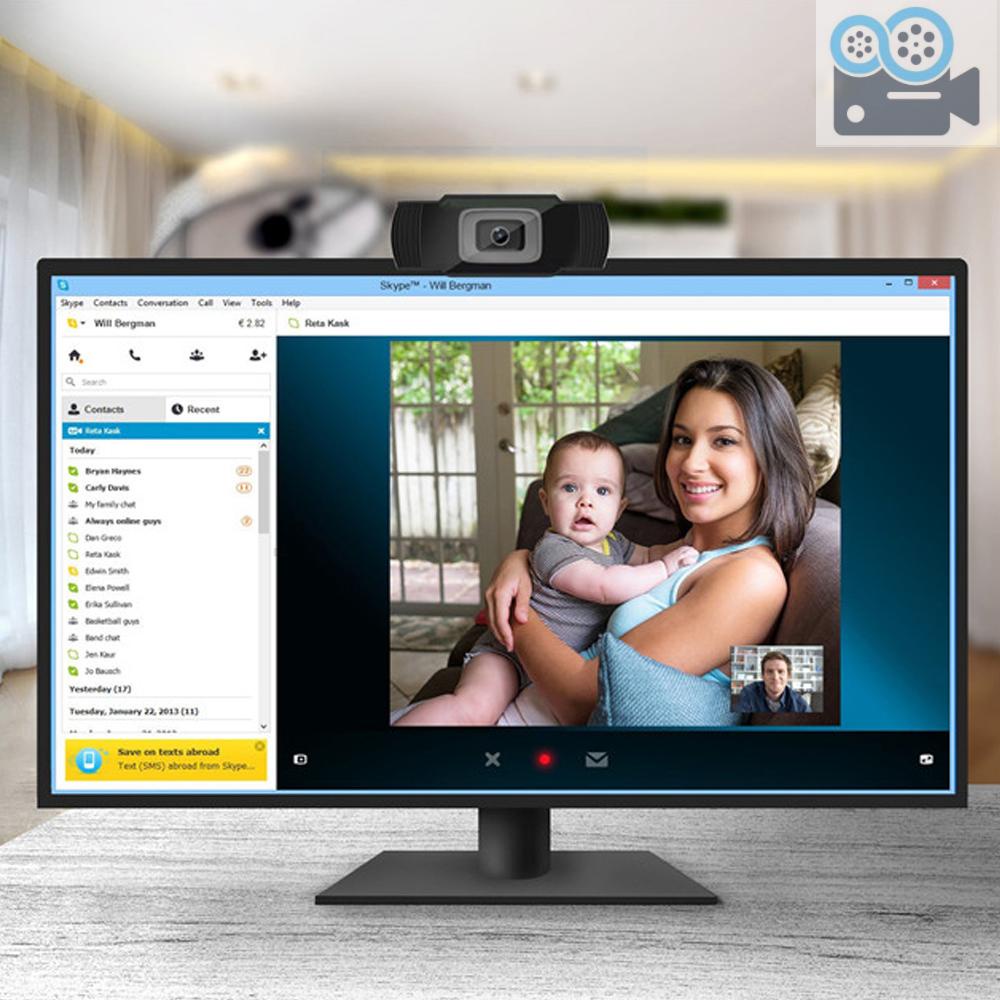 Webcam 1080p Tích Hợp Micro Giảm Tiếng Ồn Cho Laptop / Máy Tính Để Bàn | BigBuy360 - bigbuy360.vn