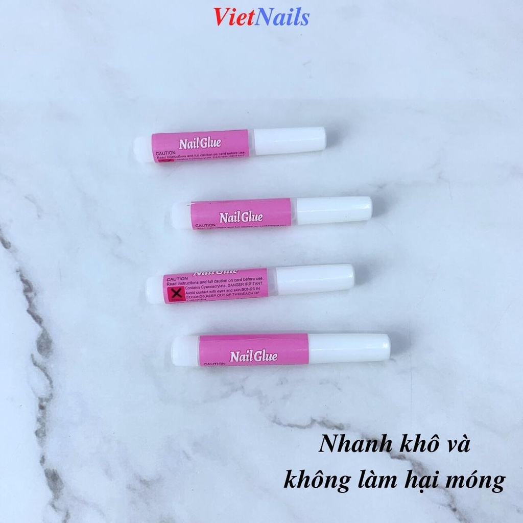 Keo Dán Móng Tay Nail Box Mini Màu Hồng 2g