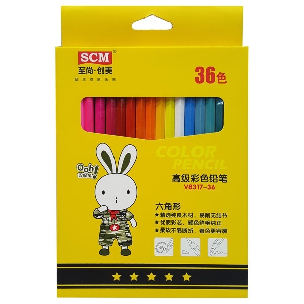 Chì 36 Màu SCM V8317-36 (Mẫu Bìa Giao Ngẫu Nhiên)